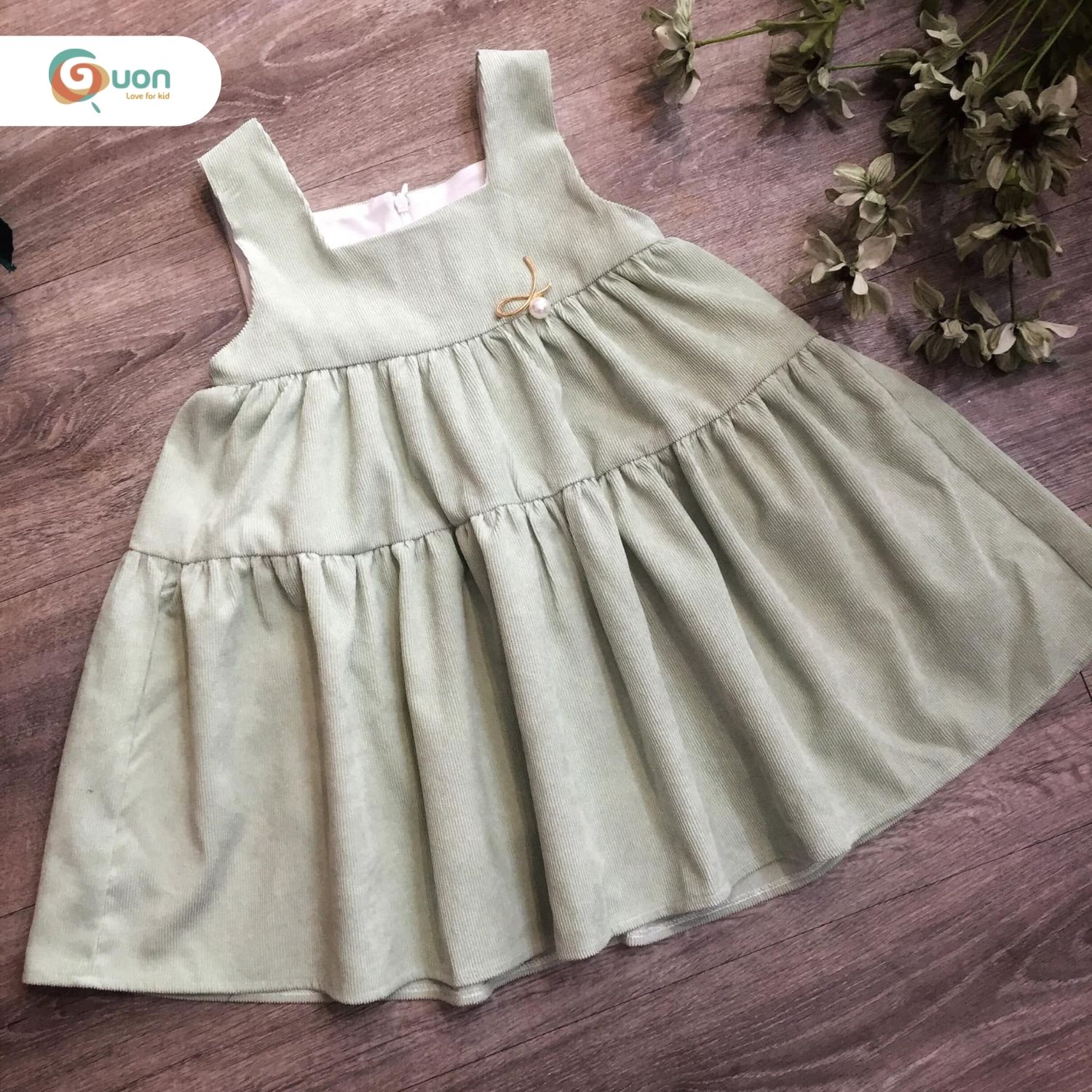 Đầm trẻ em Mẫn Đan vải cotton - GUON