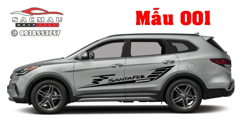 Tem dán xe Hyundai Santafe ms01