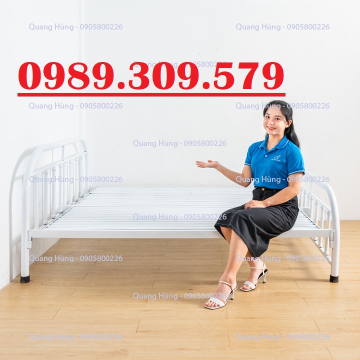 [HCM]GIƯỜNG SẮT MÀU TRẮNG HCM GIÁ RẺ HCM