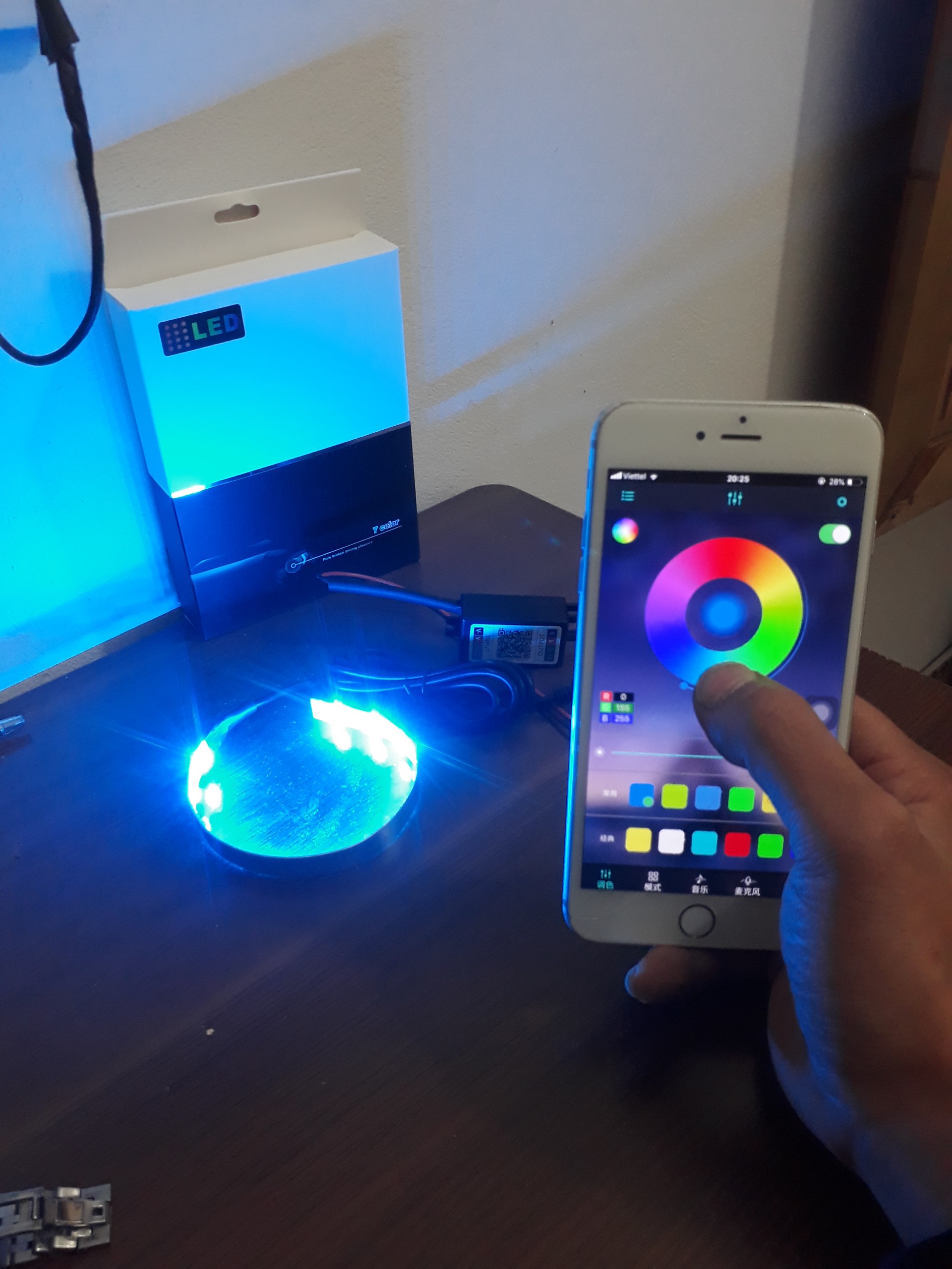 1 Vòng led Mắt Qủy AE đổi màu theo app
