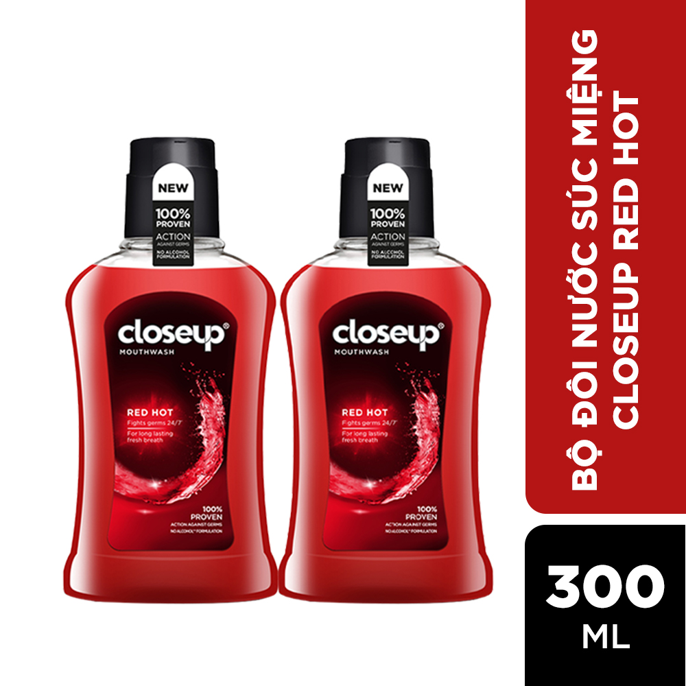 Combo 2 nước súc miệng CloseUp Red Hot (300mlx2)