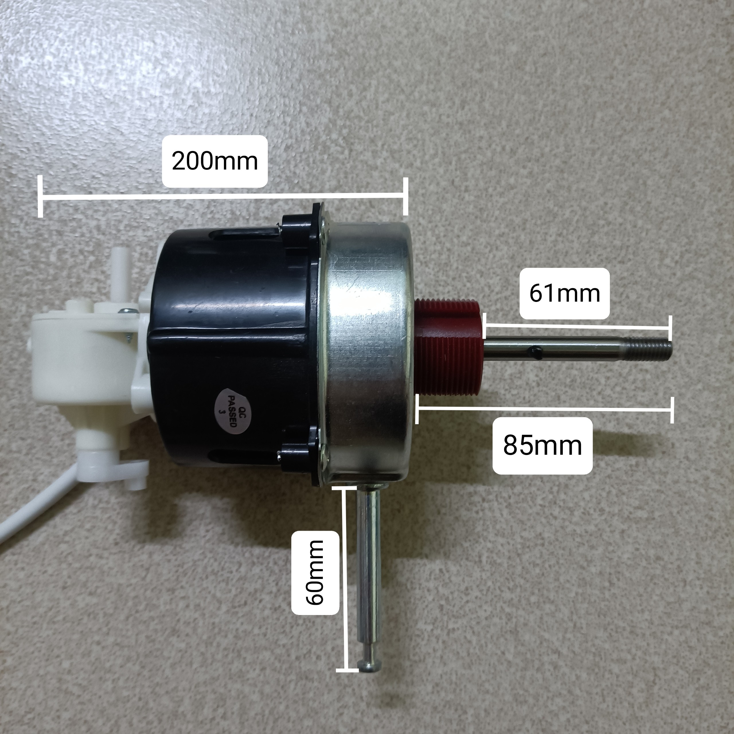 1A - Đầu quạt không chổi than 12V 1A chế quạt (cốt đỡ thân quạt 8mm)