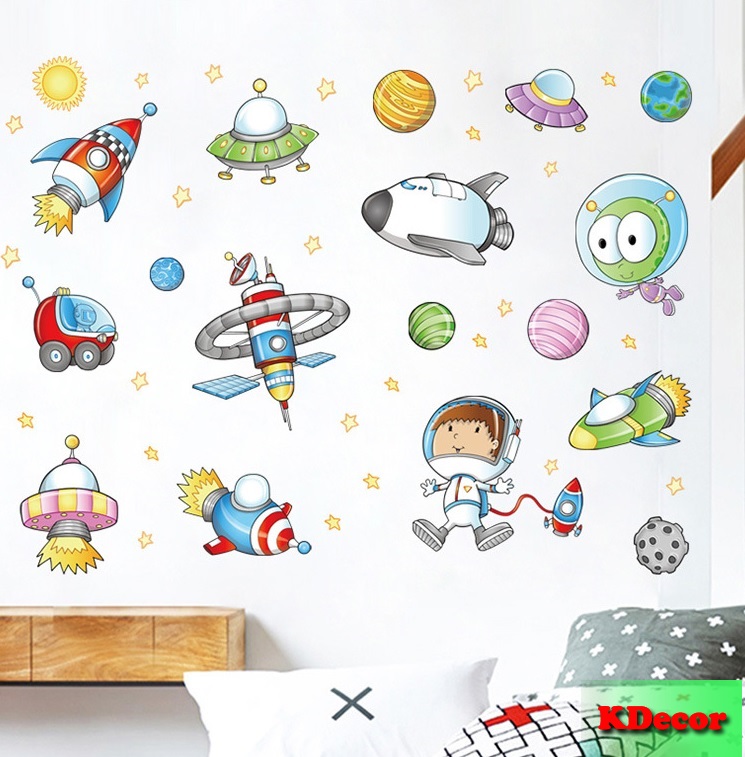 Decal dán tường Du hành gia