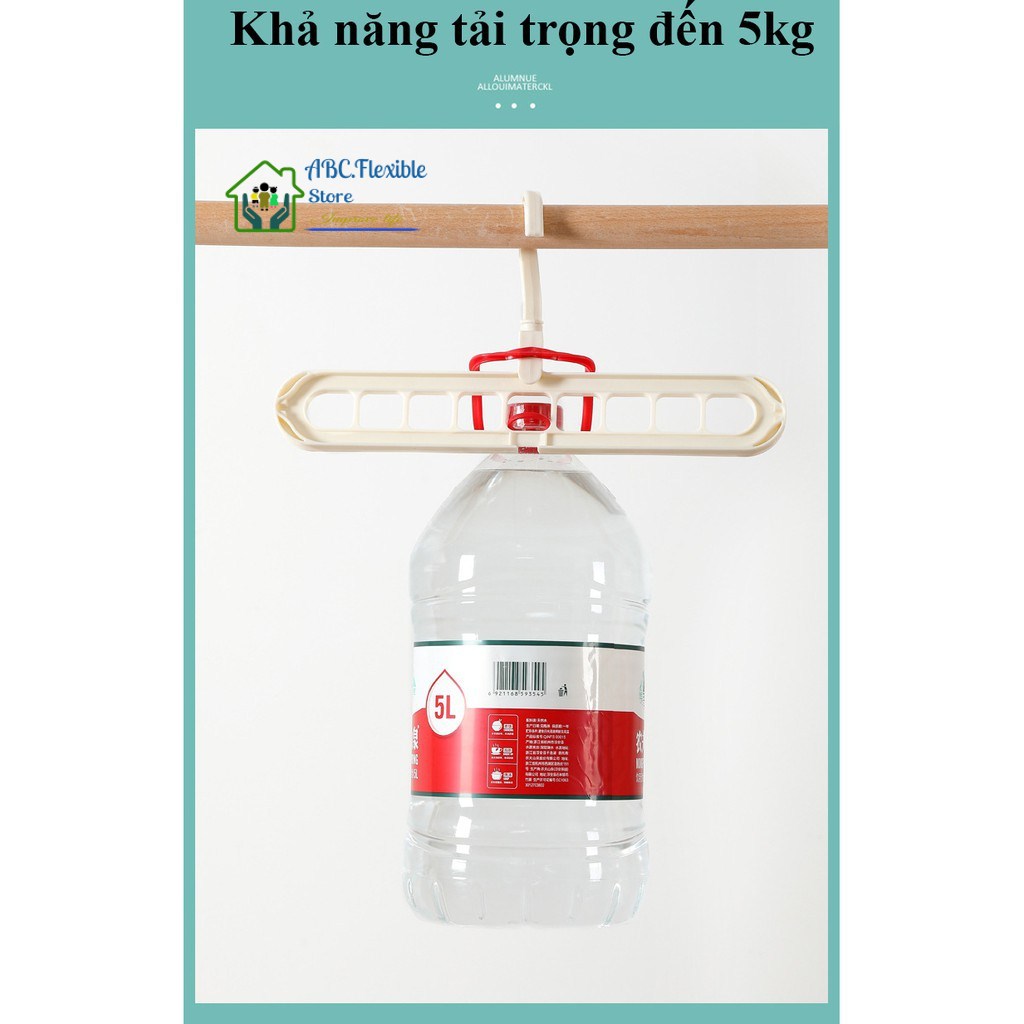 5 cái Móc treo quần áo nhiều lỗ đa năng tiết kiệm diện tích, Combo 5 Móc treo quần áo thông minh tiết kiệm diện tích tủ đứng thanh nhựa 9 lỗ mắc phơi đa năng tiện lợi