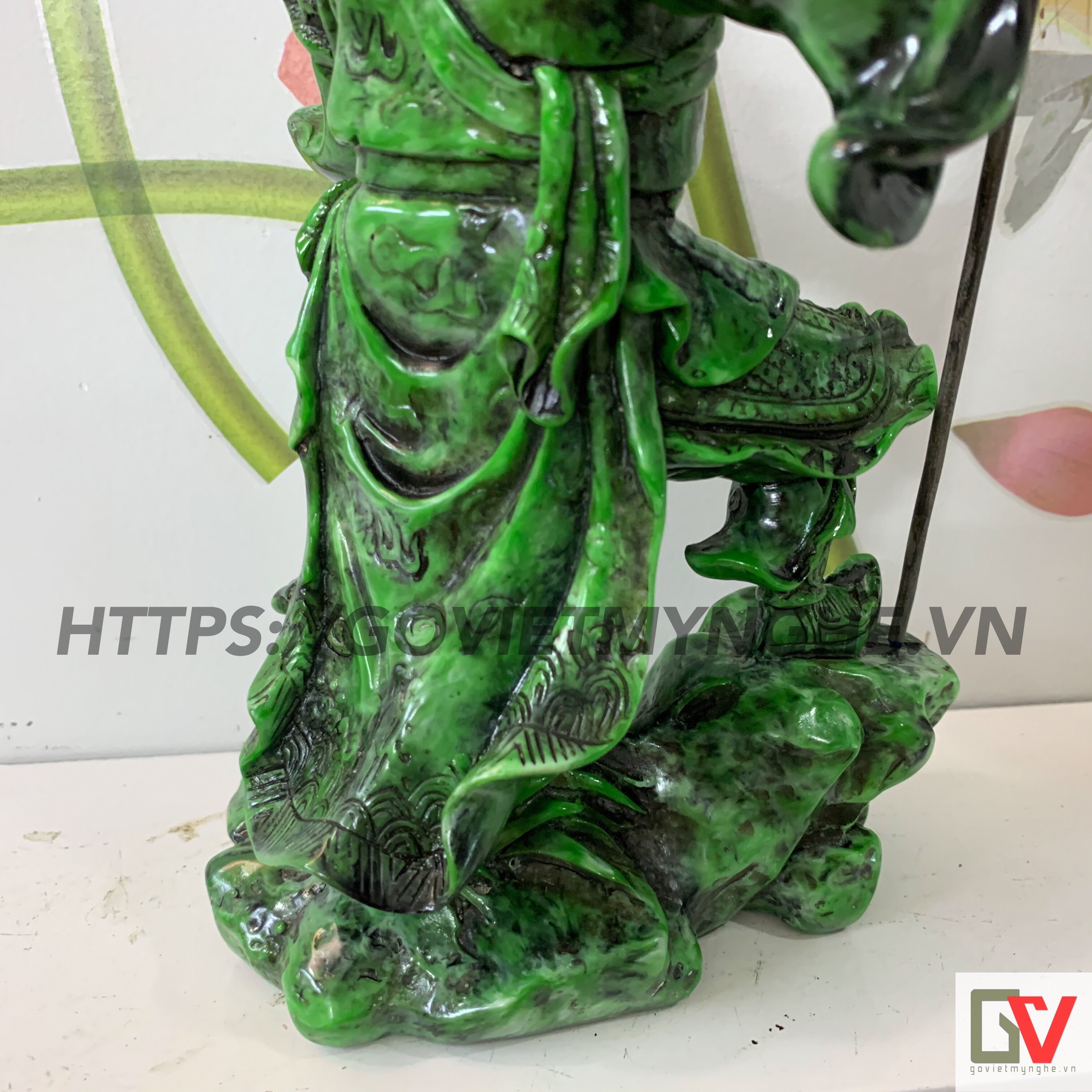 Tượng Đá Đầu Phật Thích Ca - Cao 9cm - Đá Màu