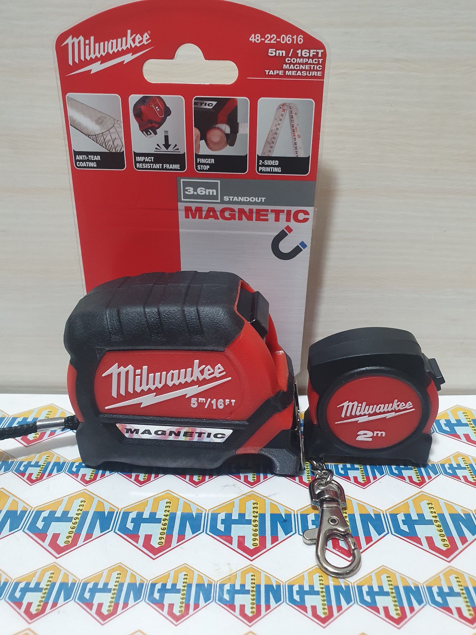 Thước cuộn nam châm Milwaukee.2M và 5M