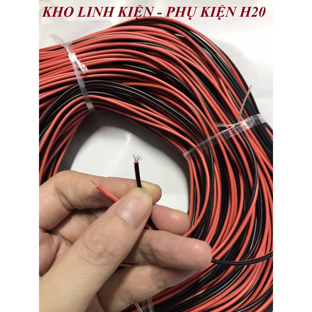 Red and Black Wire 26-24-22Awg, Soup Wire - 100 Meters