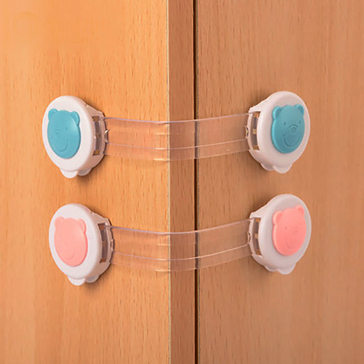 Khóa Chốt Cài Tủ Lạnh, Tủ Đồ, Ngăn Kéo Chống Kẹp Tay An Toàn Cho Bé , Khóa Ngăn Kéo/ Khóa Tủ Lạnh Loại Bền, Chắc , Dây Khóa Đa Năng , Chốt An Toàn Tủ Đồ/ Ngăn Kéo/ Tủ Lạnh