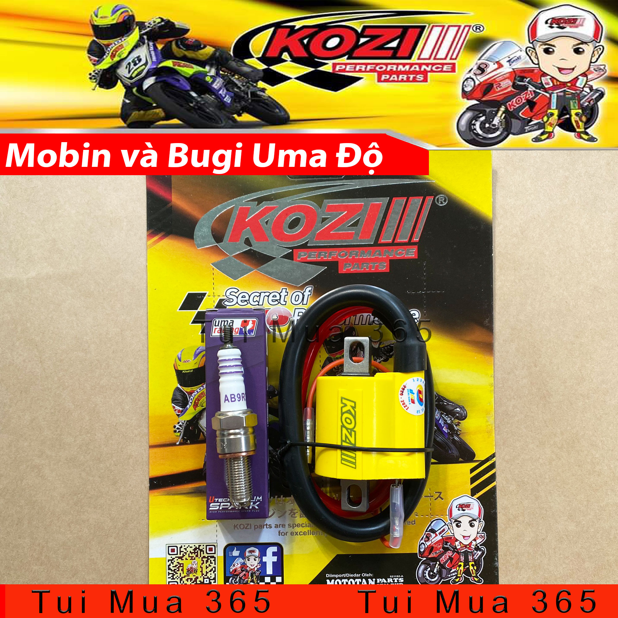 [HCM]Combo Mobin Sườn FI và Bugi Uma WINNER 150 SONIC 150 - KOZI Malaysia