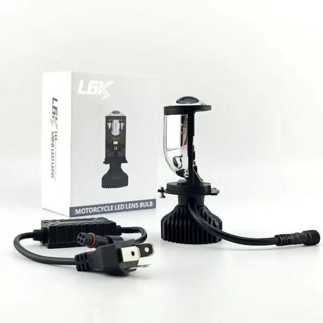 Đèn pha LED bi cầu mini H4 L6K.có nút chỉnh pha cao