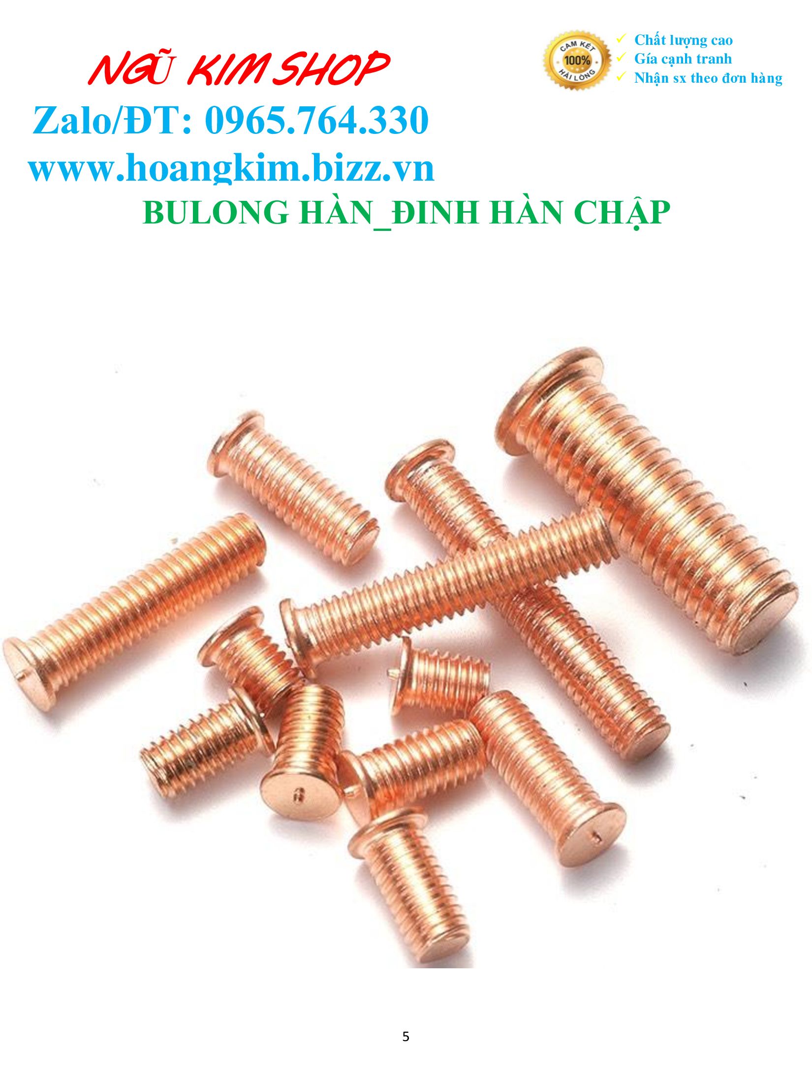BULONG HÀN _ ỐC TE M3, M4, M5, M6, M8, M10