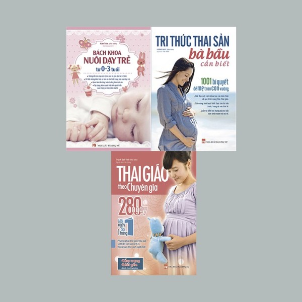 Sách - Combo Tri Thức Thai Sản + Thai Giáo Theo Chuyên Gia + Bách Khoa Nuôi Dạy Trẻ Từ 0-3 Tặng Kèm Bookmark
