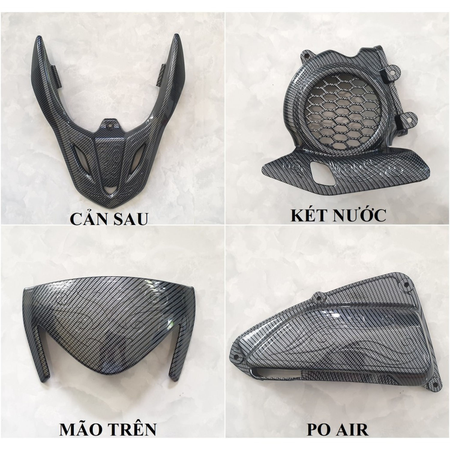 Ốp trang trí xe Vision 2021-2023 Carbon Artistar