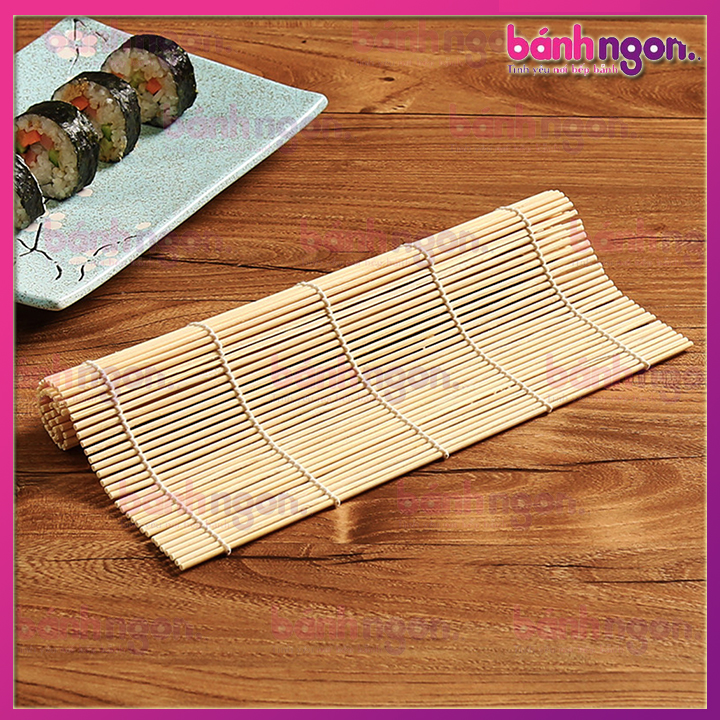 Mành Tre Cuộn Cơm Rong Biển Kimbap, Cuốn Sushi (Mầu Trắng)