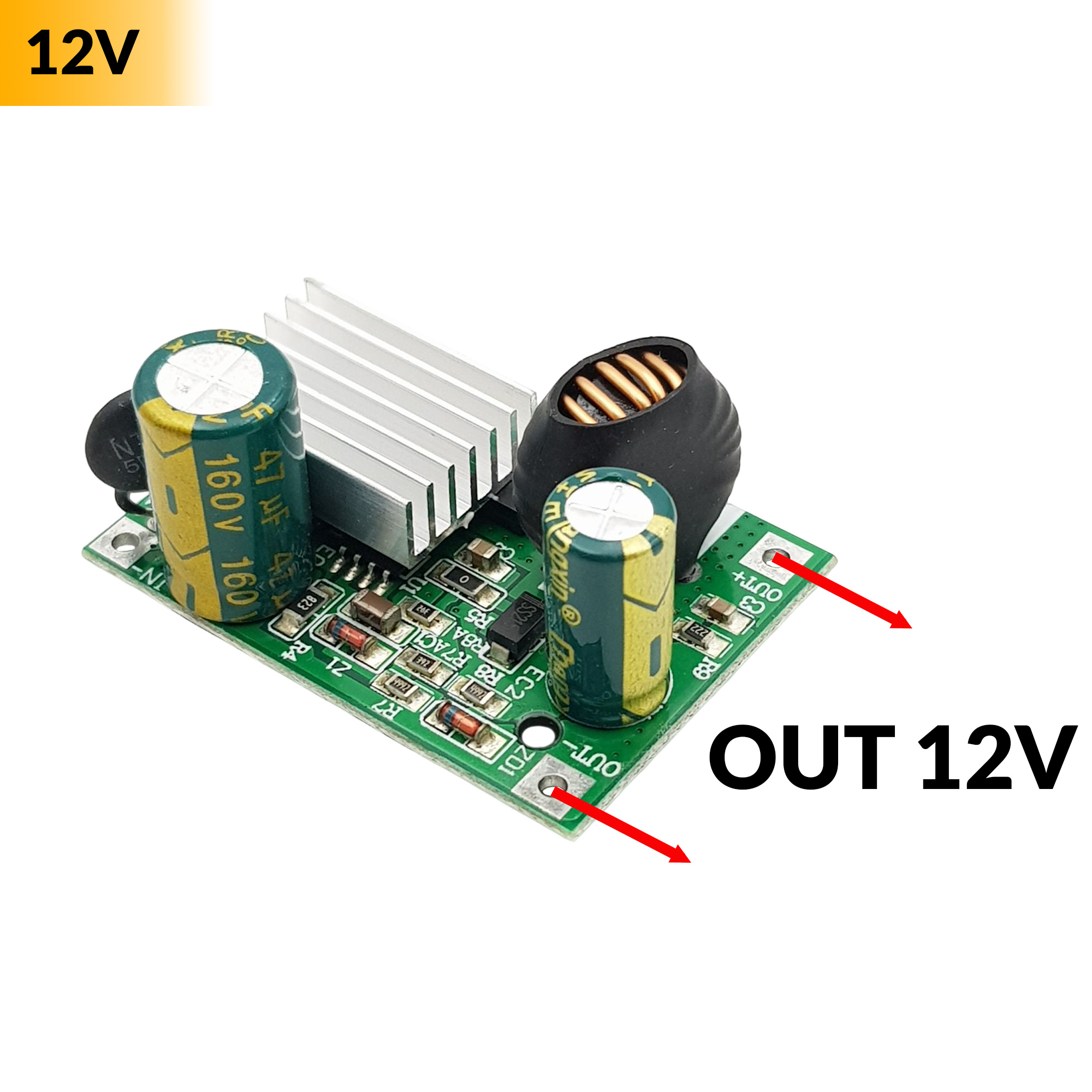 Mạch giảm áp dc-dc buck 3a đầu vào 16-120v đầu ra 5v/12v