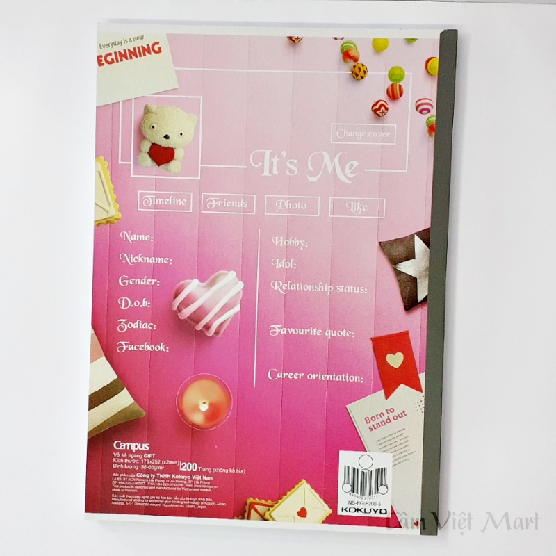 Vở kẻ ngang Campus Gift 200 trang