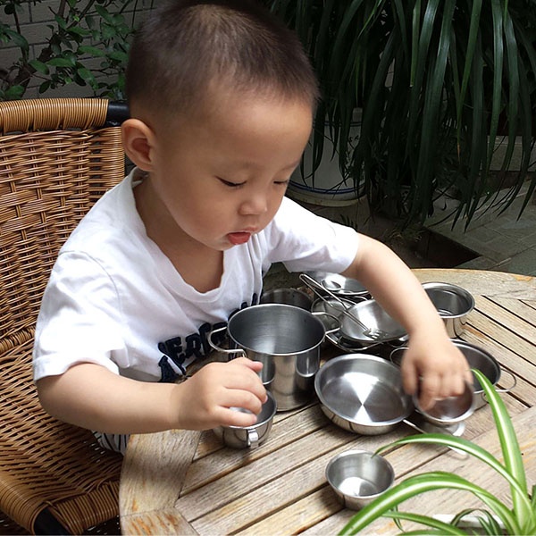 Đồ chơi nấu ăn inox 25 món cho bé