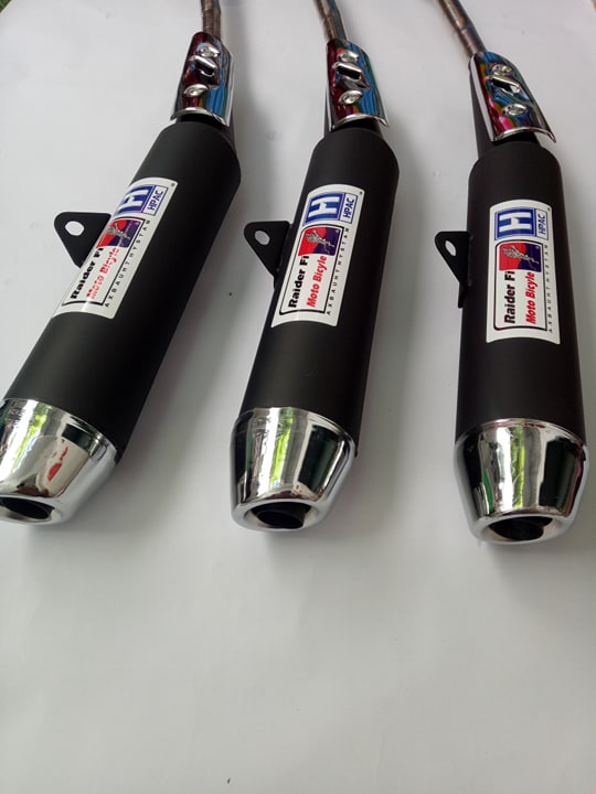 Pô hơi rider móc sẵn lắp xe máy Wave.