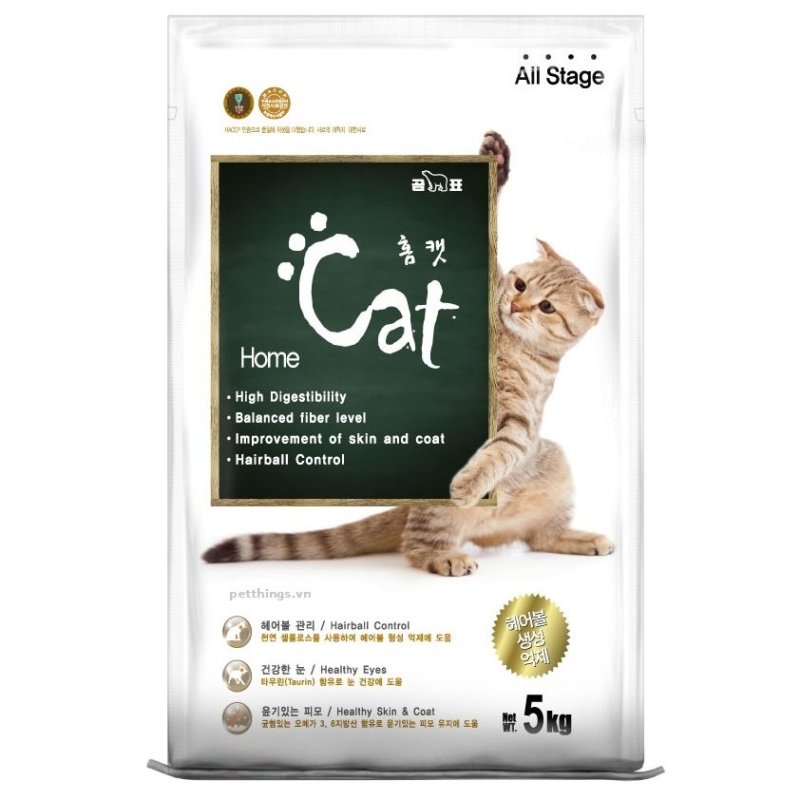 Hạt khô cho mèo HOMECAT túi zip 1Kg