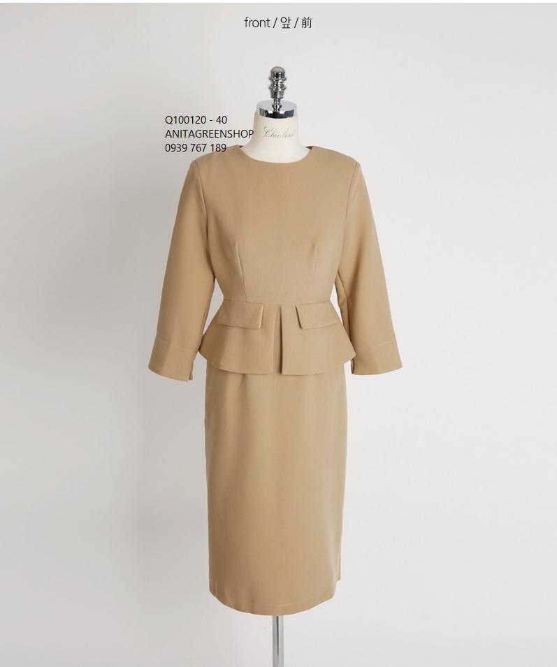 Q100120  ĐẦM CÔNG SỞ PEPLUM