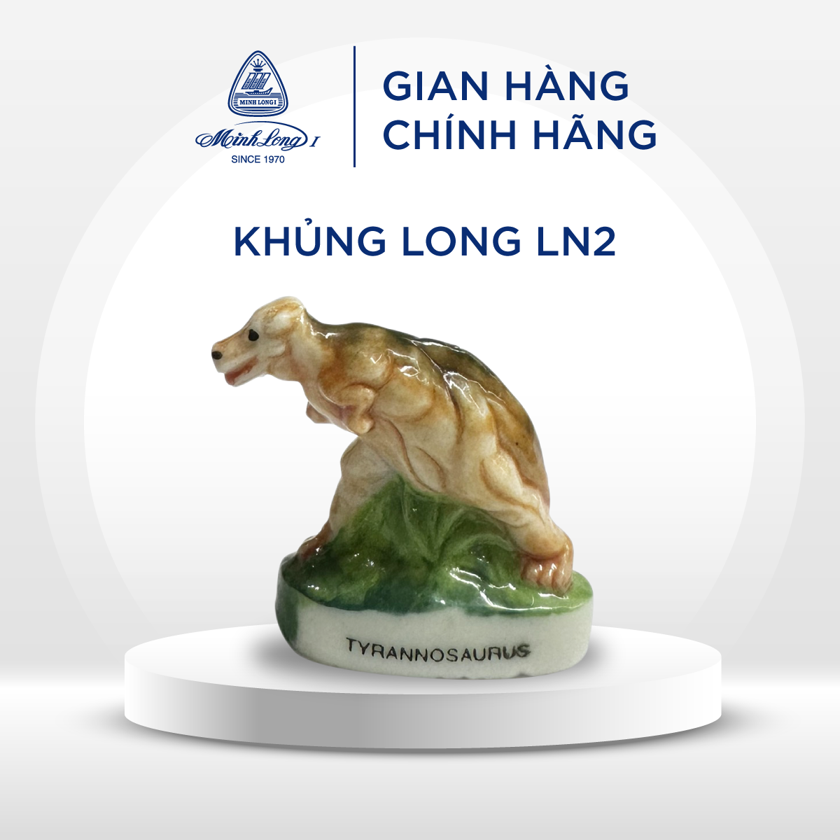[GIÁ ƯU ĐÃI] Tượng Sứ Minh Long - Khủng Long - Lưu Niệm