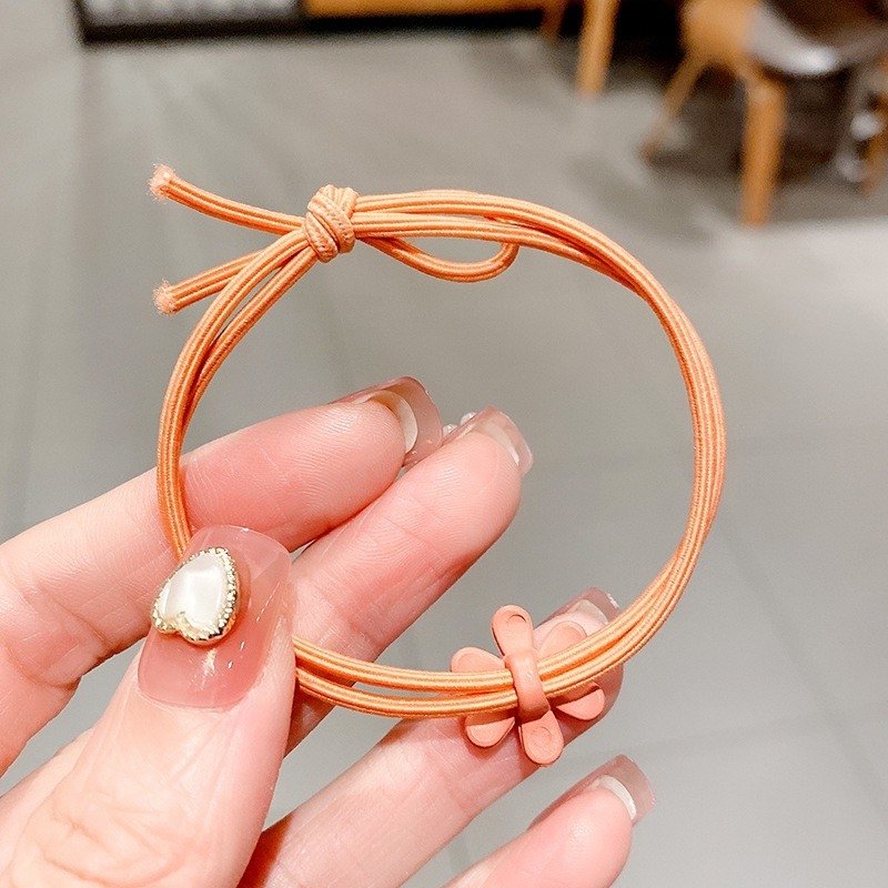 BỘ 05 CỘT HOA 6 CÁNH PASTEL - CỘT TÓC LEN MÀU DẠ QUANG