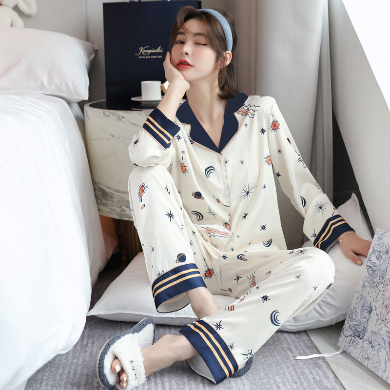 Bộ Đồ Ngủ Nữ Pyjama Lụa Trơn YAMOPAD Cao Cấp Tay Cộc Quần Dài Mềm Mịn Màu Basic