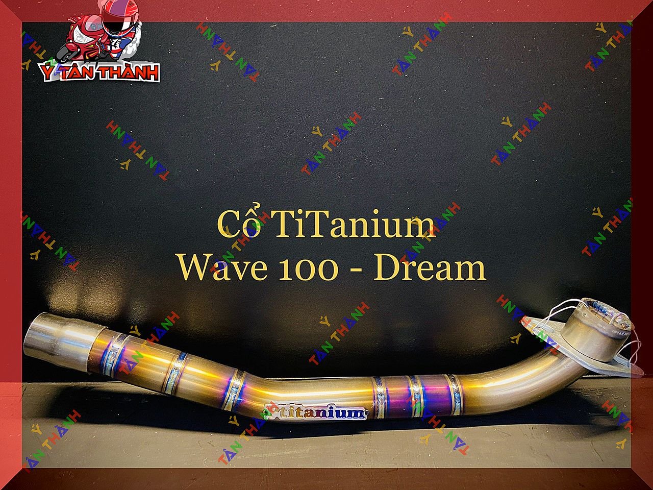 Cổ pô titan xe wave,dream 100 MS 87