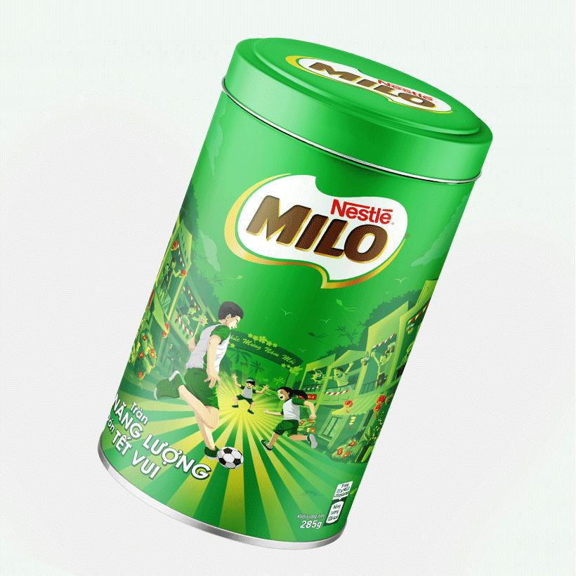 Nestle Milo lúa mạch [sữa bột] - Hộp thiếc 285g date mới