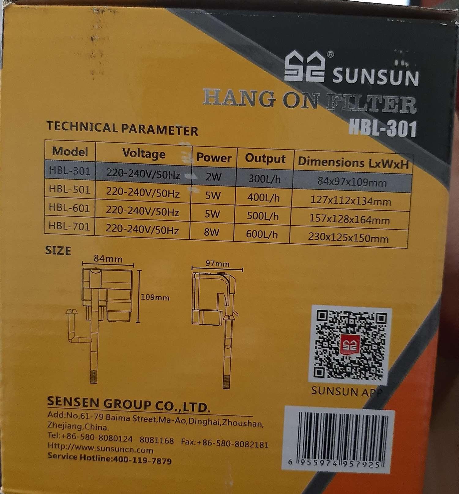Lọc thác Sunsun HBL 301 cho bể cá dài 30 cm