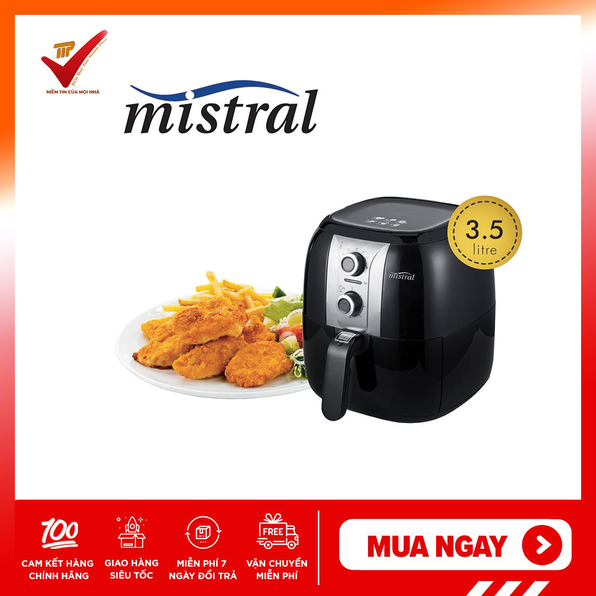 nồi chiên không dầu Mistral MAF10