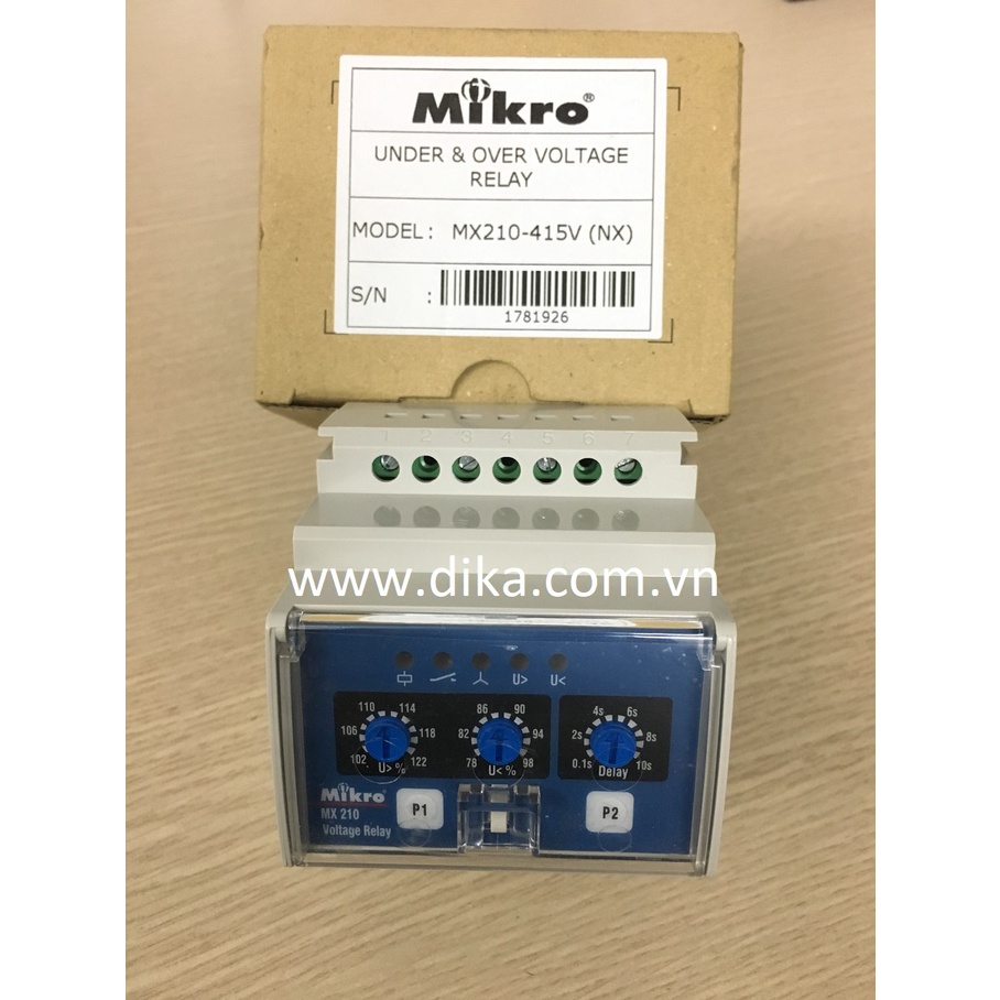Rơle bảo vệ điện áp Mikro MX210