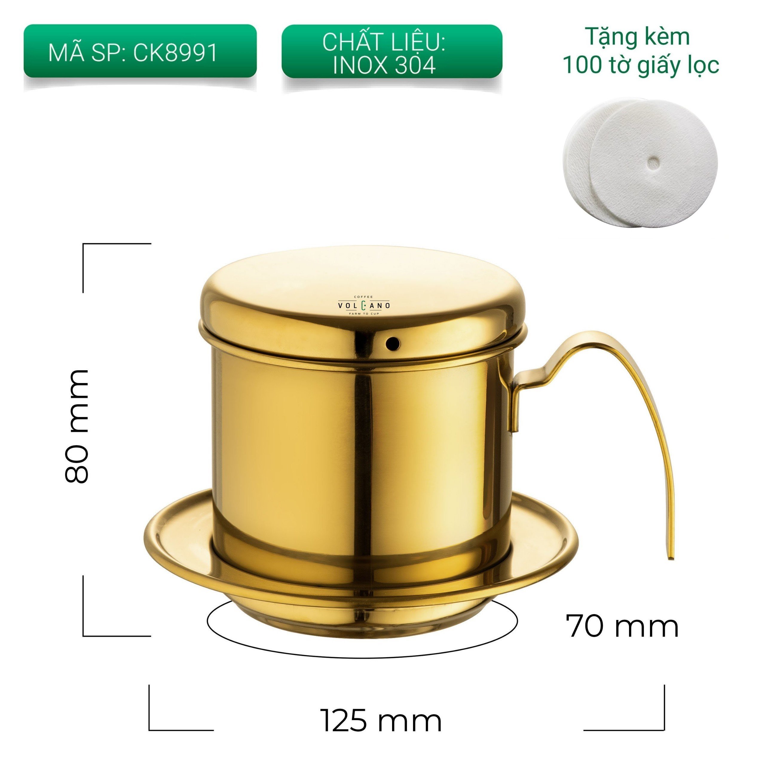 304 Stainless Steel Coffee Filter