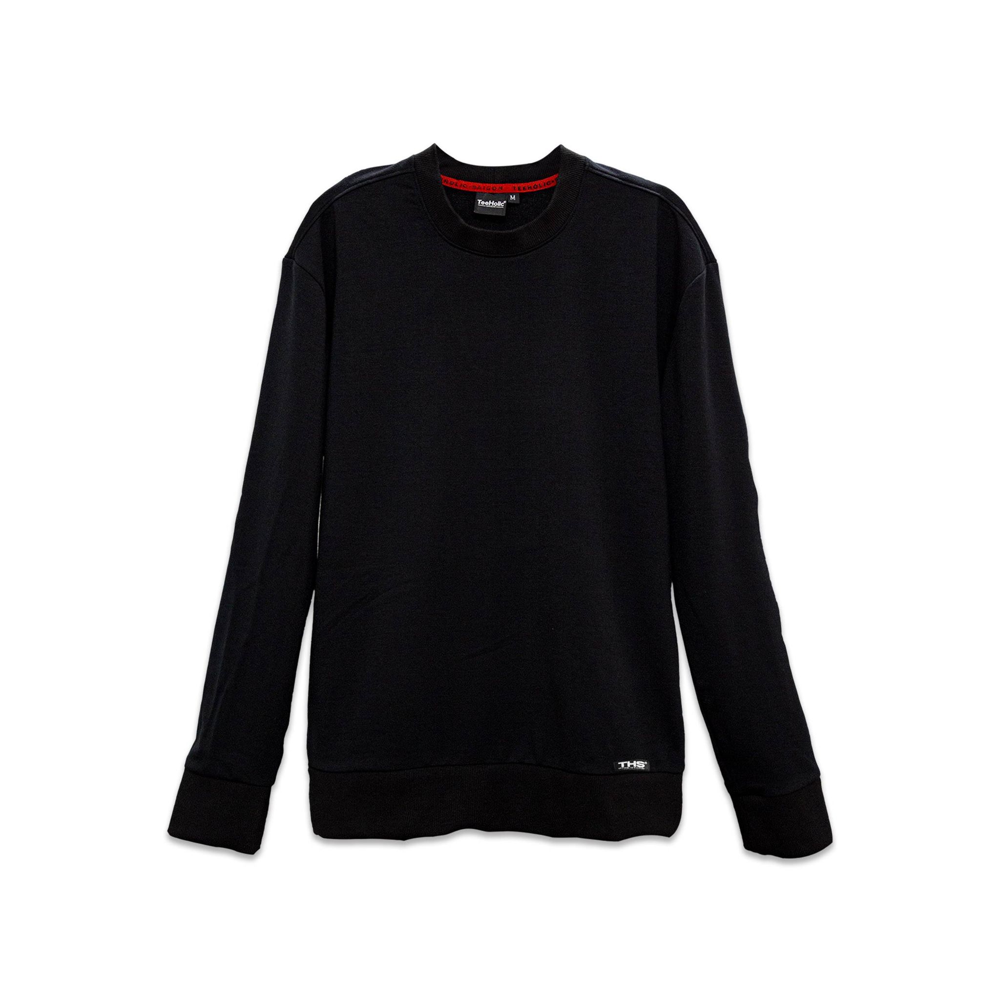 TEEHOLIC Áo Sweater Trơn Màu Đen Trắng