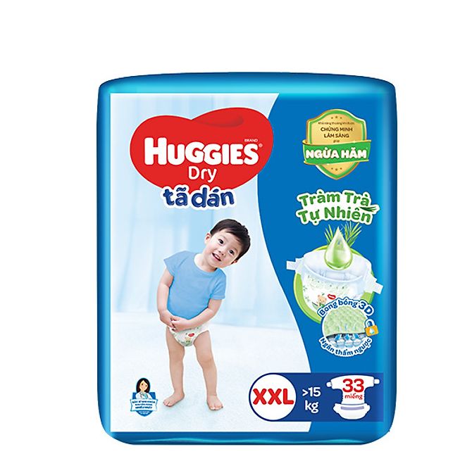 TÃ DÁN HUGGIES SIZE M48/L42/XL38/XXL33  MIẾNG