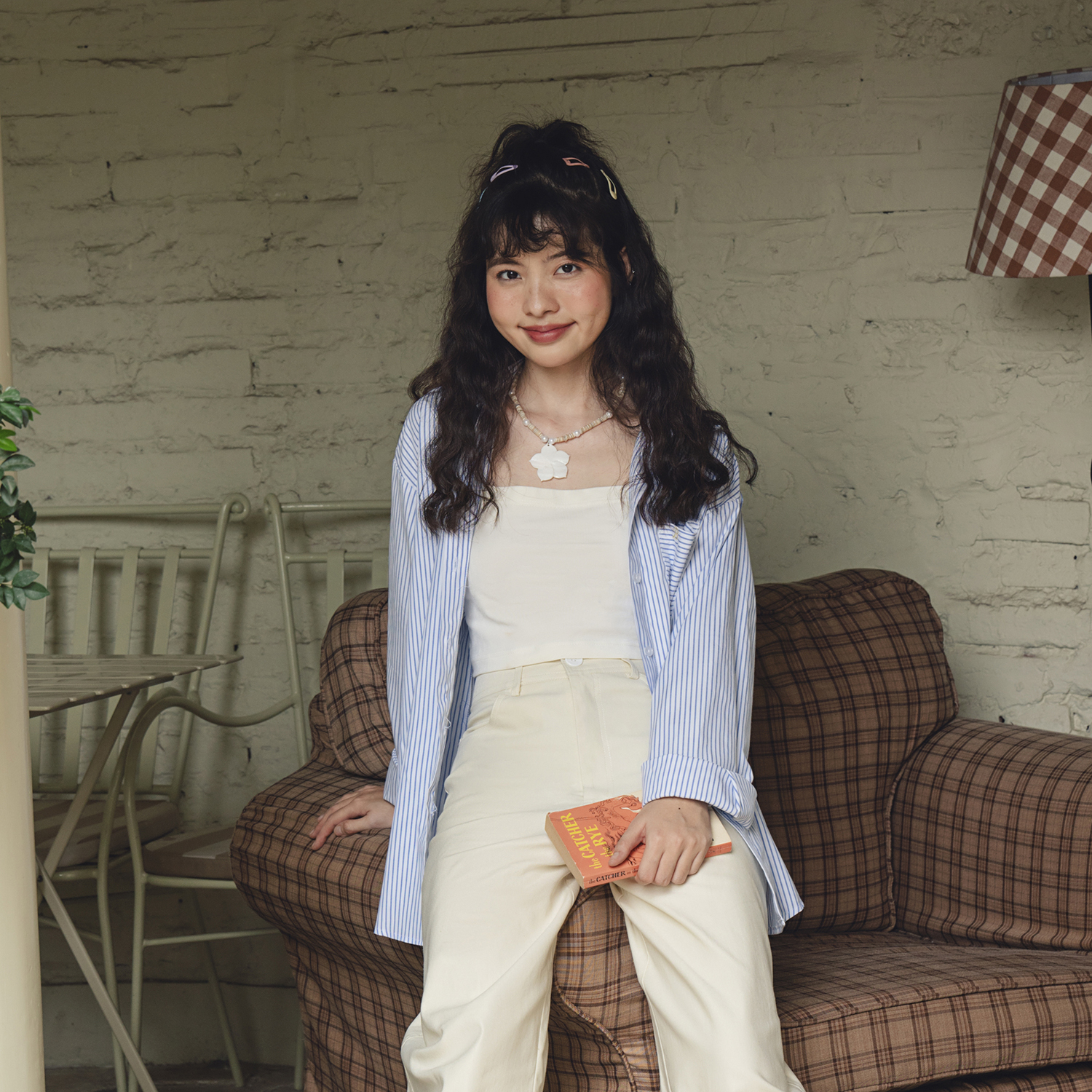 BLEUBIRD Áo sơ mi vải thô dáng rộng Basic Shirt