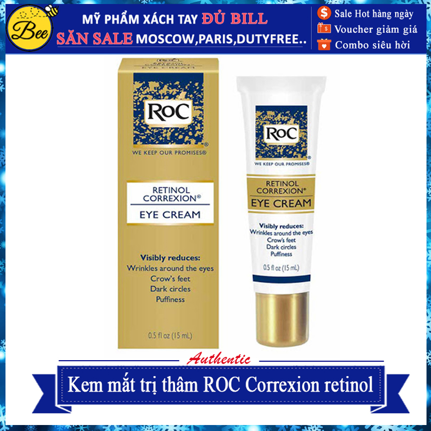 Kem dưỡng mắt Roc Retinol Correxion 15ml (Bill US)