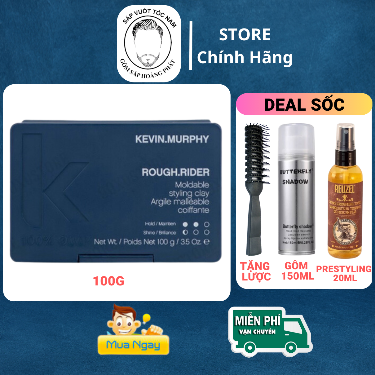 Sáp Vuốt Tóc Nam Cao Cấp Kevin Murphy Rough Rider