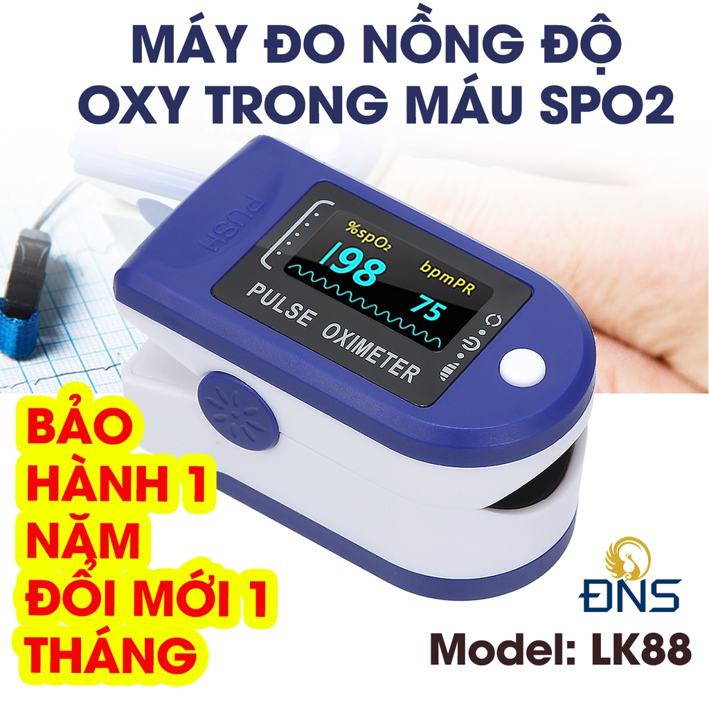 Máy đo nồng độ oxy trong máu, đo SpO2 Pulse Oximeter Kẹp Ngón Tay Đo Nhịp Tim