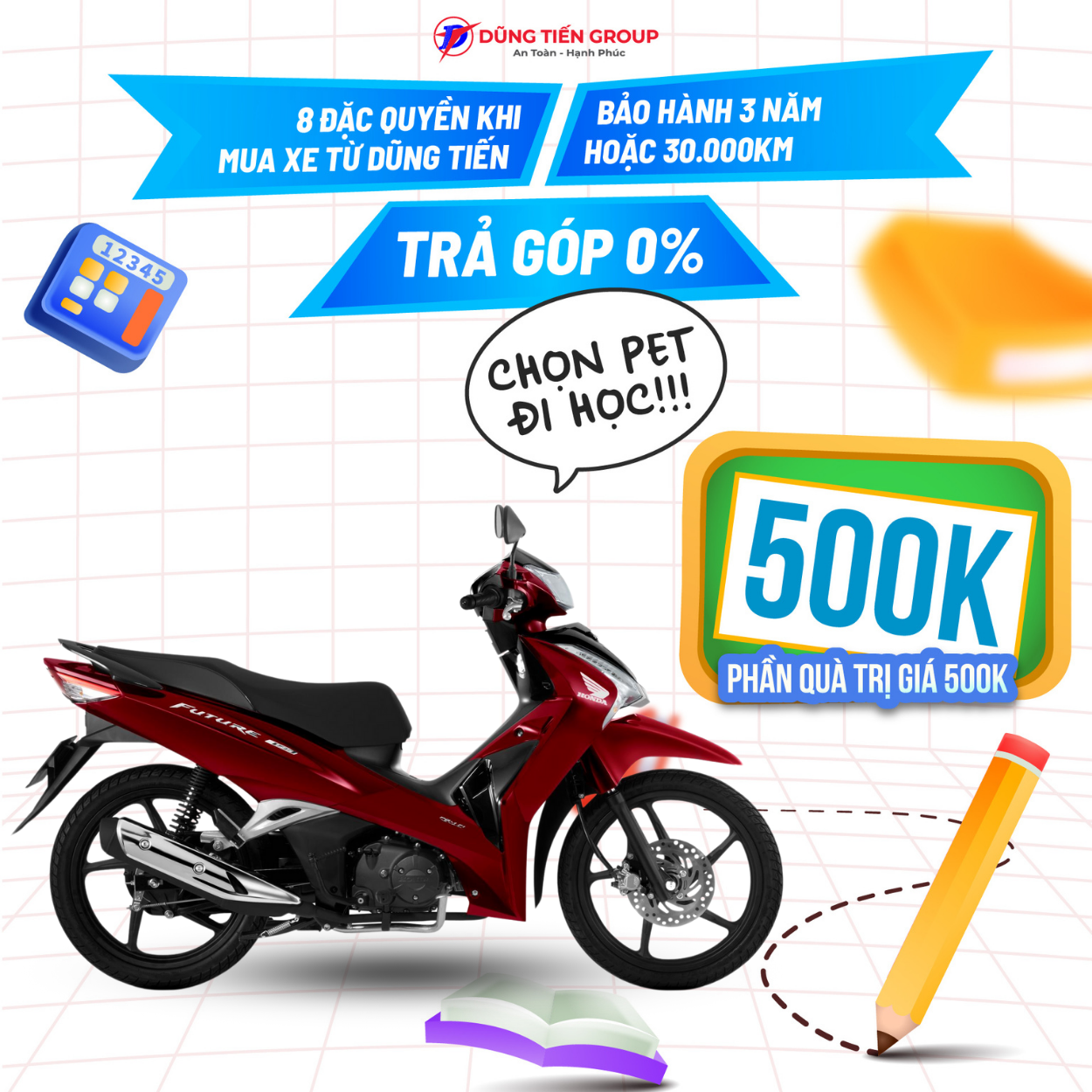 Xe Máy Honda Future 125 FI 2024 - Phiên Bản Cao Cấp (Phanh Đĩa, Vành Đúc)