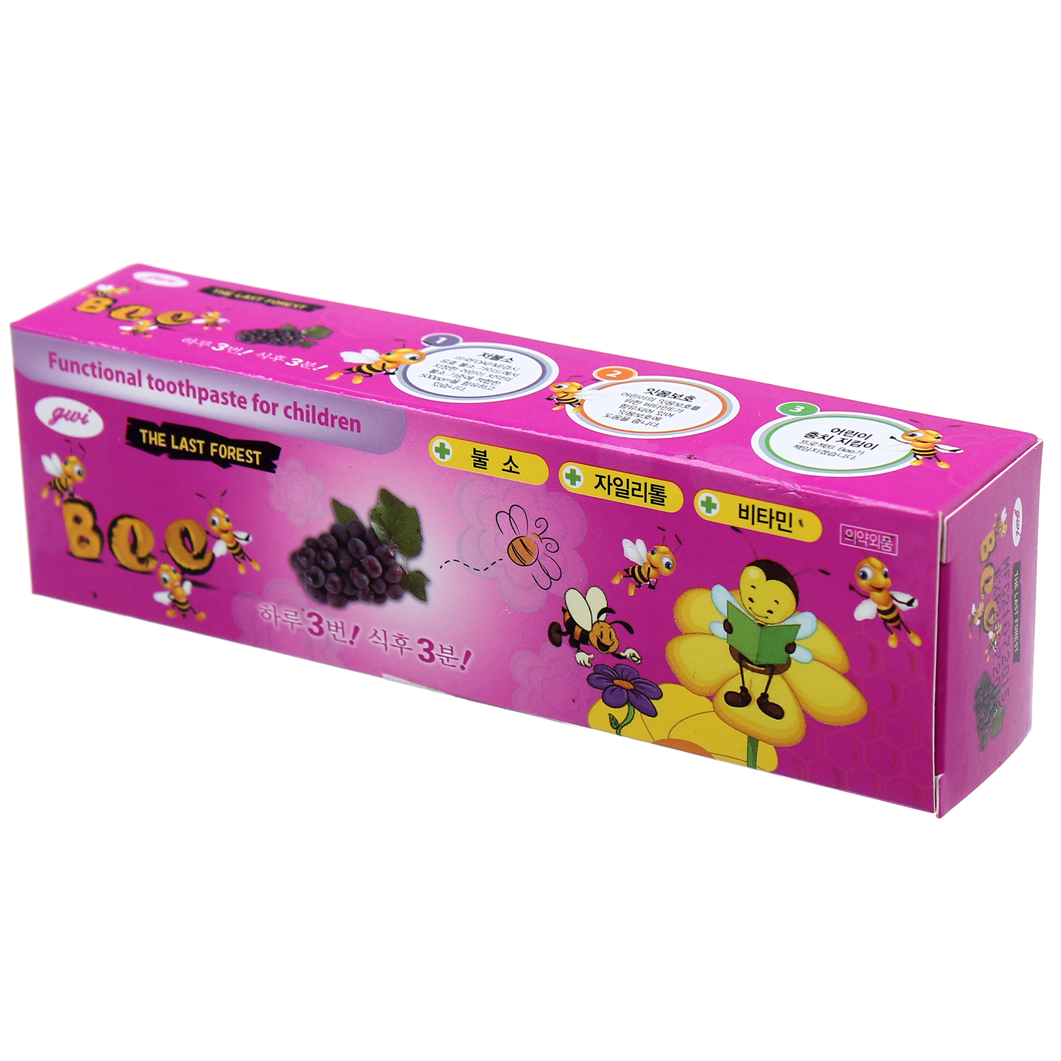 Kem đánh răng trẻ em Be.e 90g có 3 vị ( dâu, cam, nho )