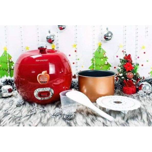 🍎🍎🍎 NỒI CƠM ĐIỆN SHARP KS-A08 MÀU ĐỎ - Hình quả táo độc đáo! 🍎🍎🍎