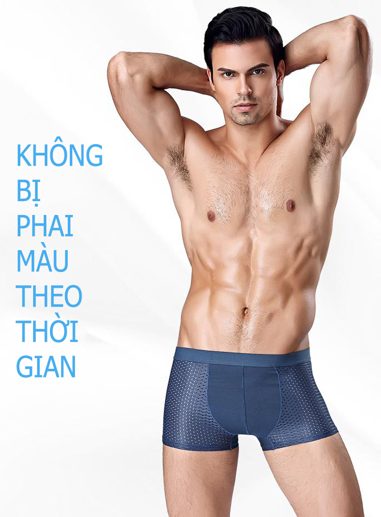 Hộp 4 Sịp Đùi Boxer Thông Hơi Cao Cấp Dành Cho Nam VEIKUCOOL