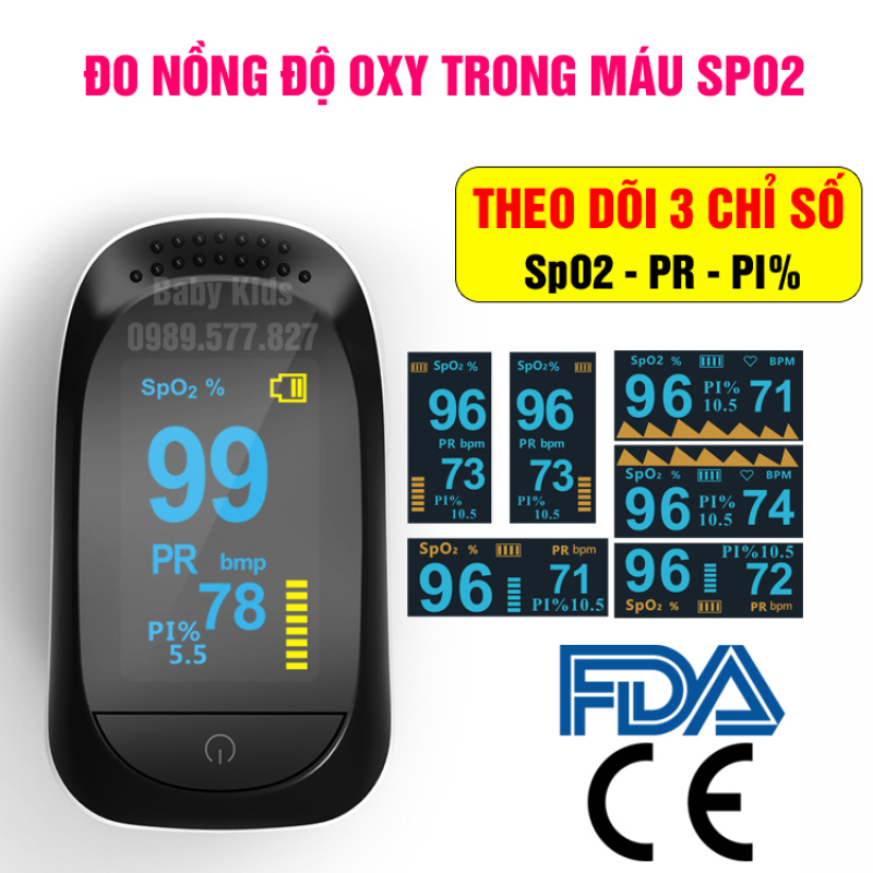 Nơi bán Máy đo nồng độ oxy trong máu, máy đo chỉ số spo2, nhịp tim, chỉ số tưới máu