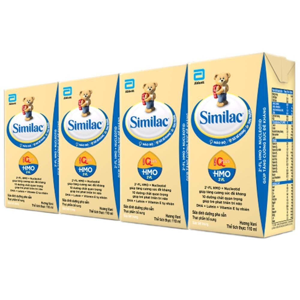 [Date 9.2024] Lốc 4 Hộp Sữa Pha Sẵn Similac IQ 180ml / 110ml