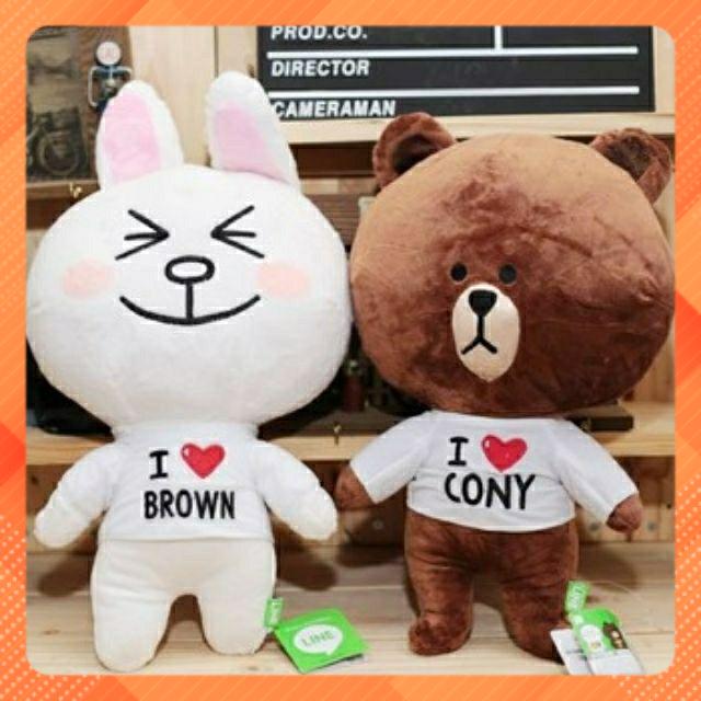 Cặp đôi gấu bông gấuu Brown và thỏ Cony siêu dễ thương