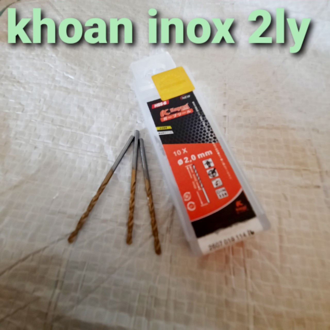 Combo 3 mũi khoan inox 2mm- mũi khoan inox kapusi xịn