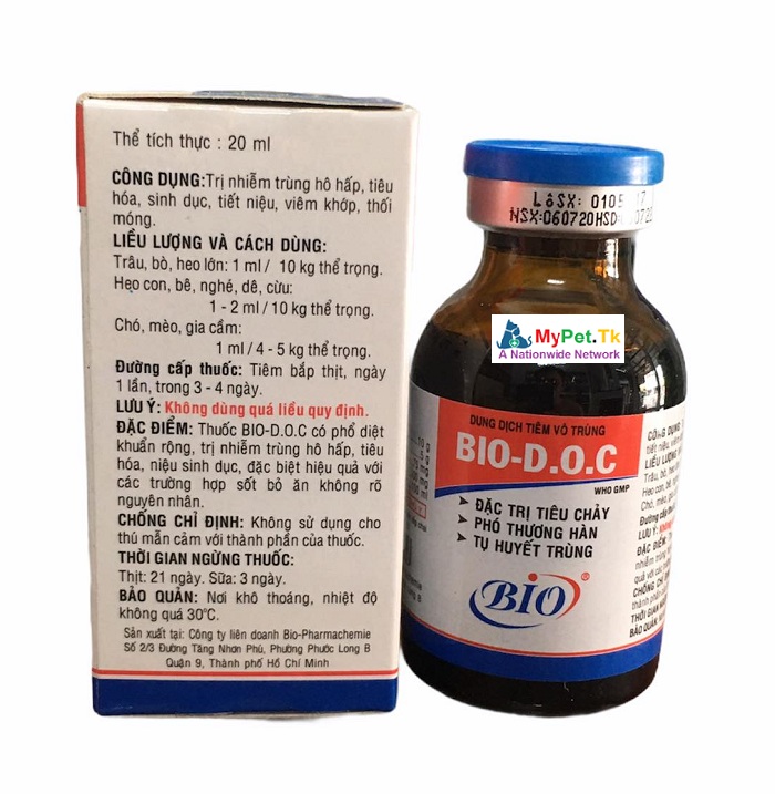 BIO DOC 20ml - tiêu chảy, phó thương hàn, tụ huyết trùng, sưng phù đầu gà 20 ML