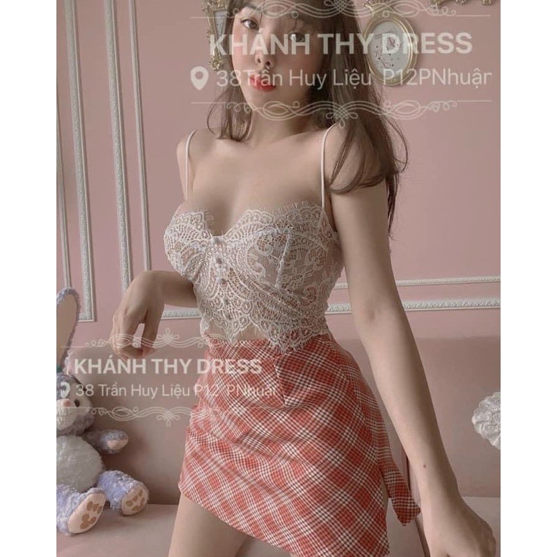Áo 2 dây ren croptop - z8U