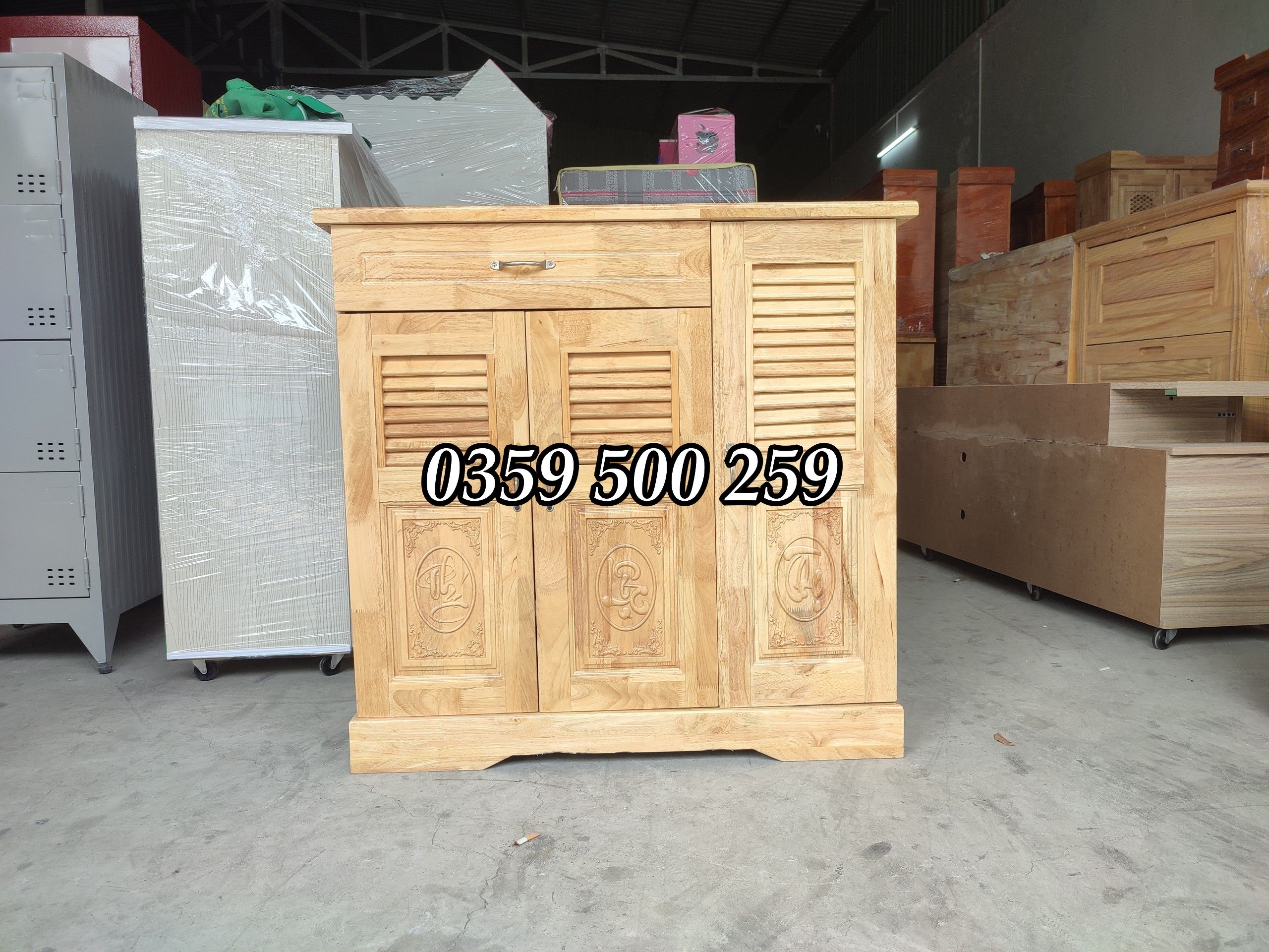 tủ giày gỗ thông tự nhiên